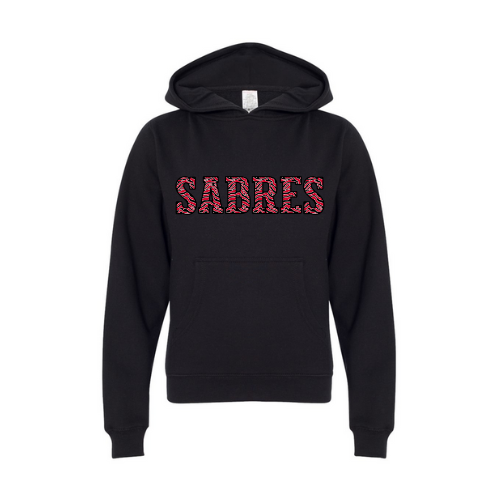 Jr. Sabres Red Striped Print Youth Sweatshirt