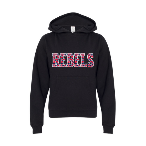 Rebels Striped Print Youth Sweatshirt