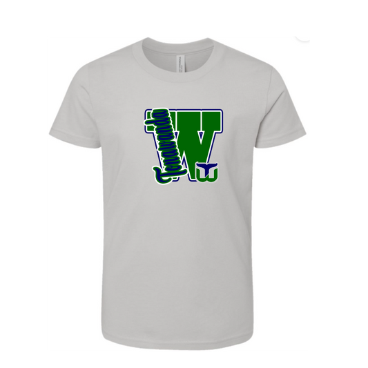 Whalers Varsity Letter Adult T-Shirt