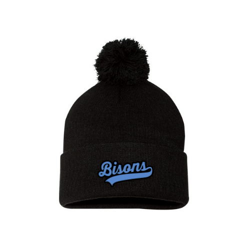Buffalo Bisons Blue Beanie with Pom Pom
