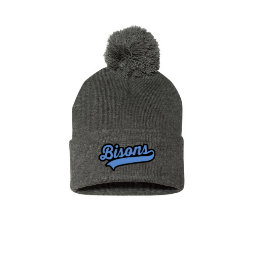 Buffalo Bisons Blue Beanie with Pom Pom