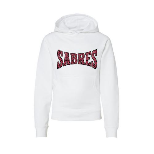 Jr. Sabres Red Striped Print Youth Sweatshirt