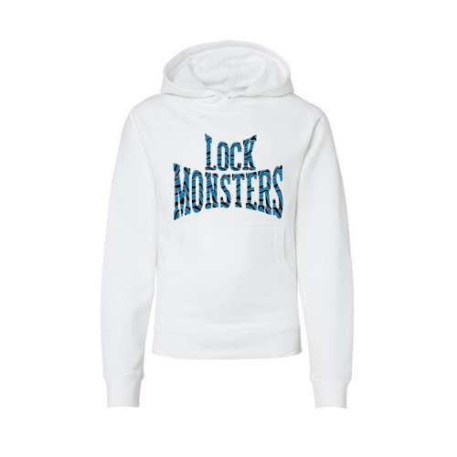 Lock Monsters Striped Print Youth Sweatshirt