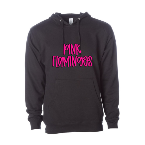 HHD Pink Flamingos Letters Adult Sweatshirt