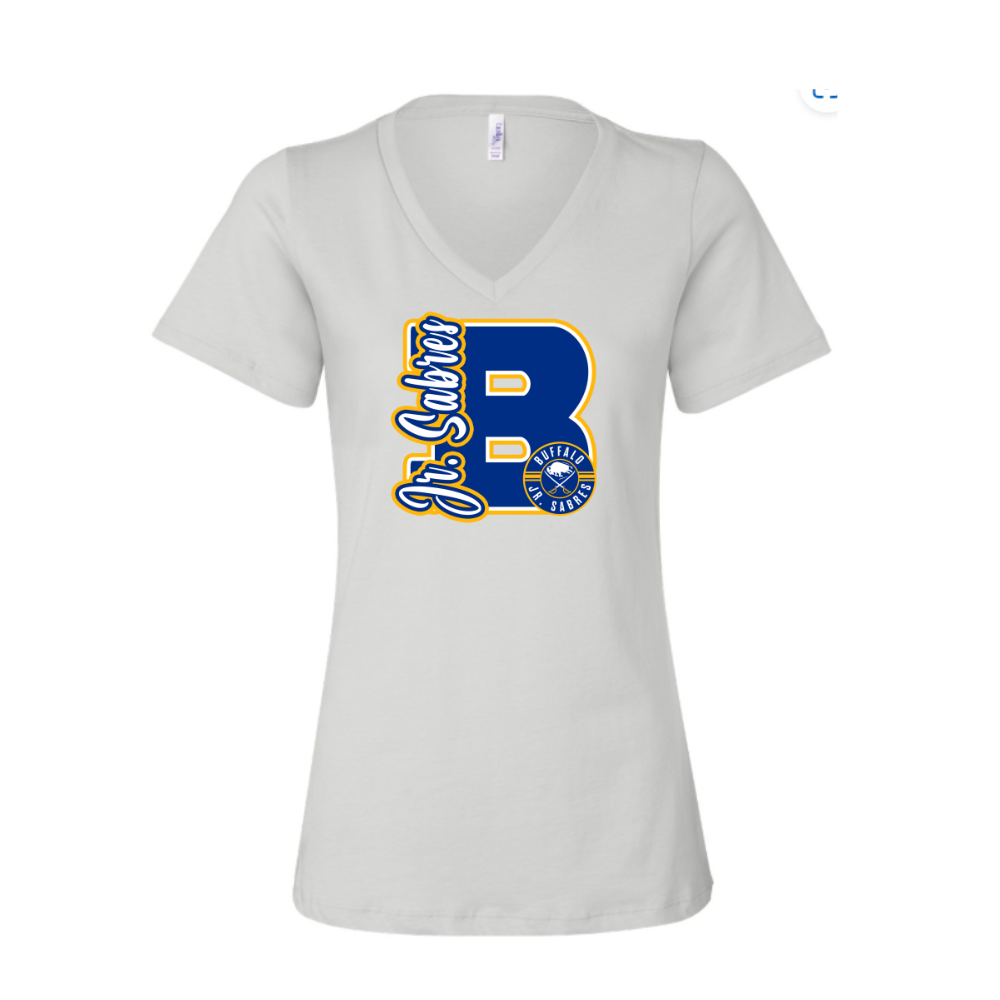 Jr. Sabres Blue Varsity Letter Adult T-shirt