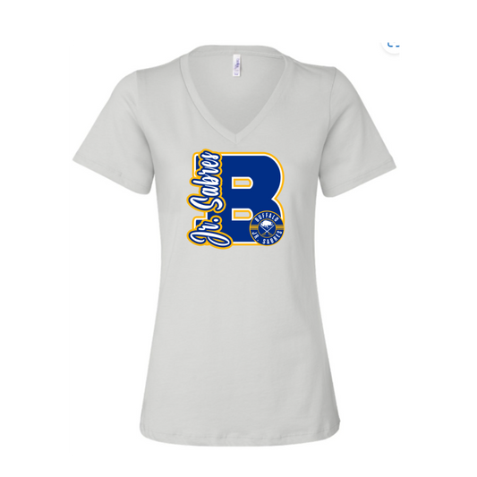 Jr. Sabres Blue Varsity Letter Adult T-shirt