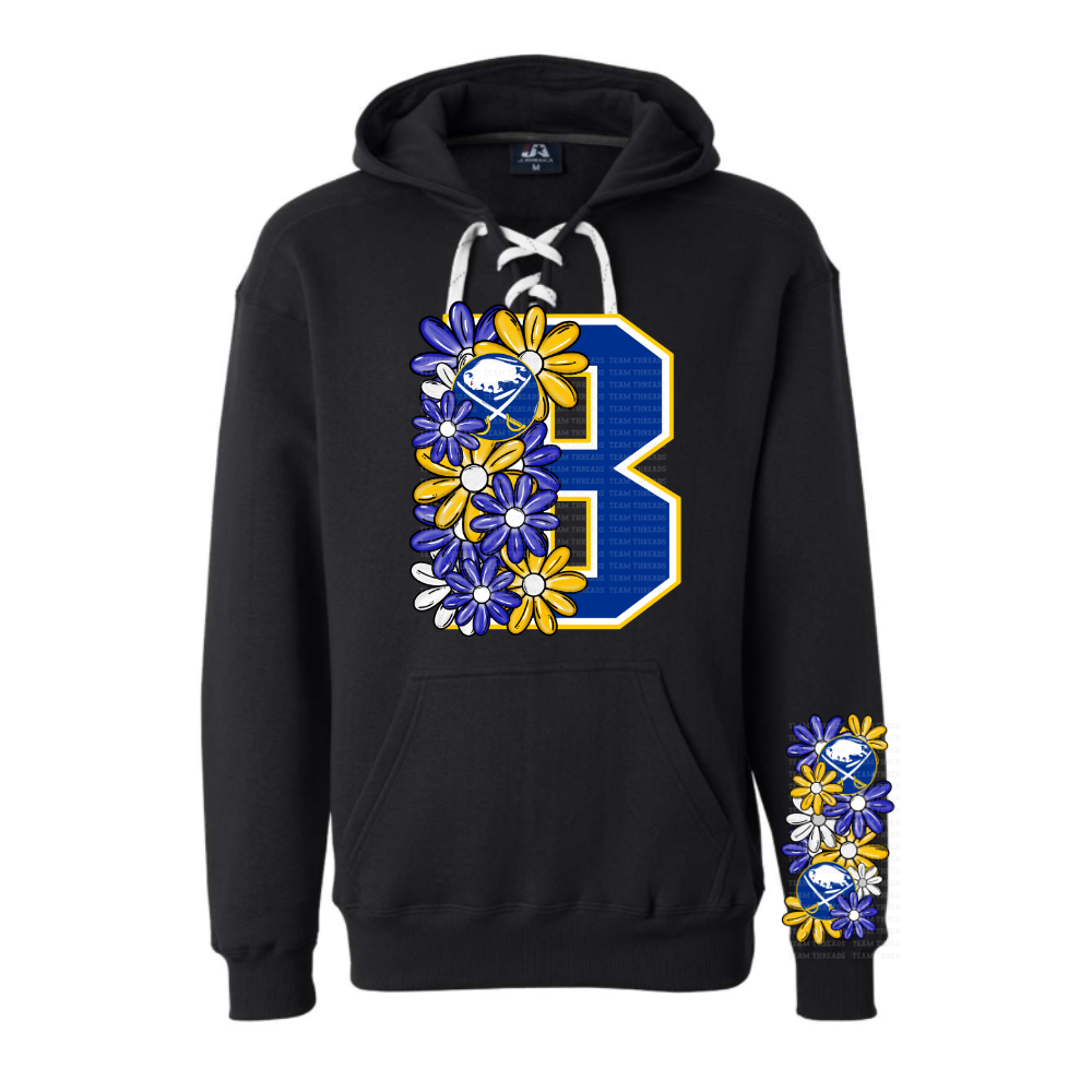 Jr. Sabres Blue Floral Adult Sweatshirt