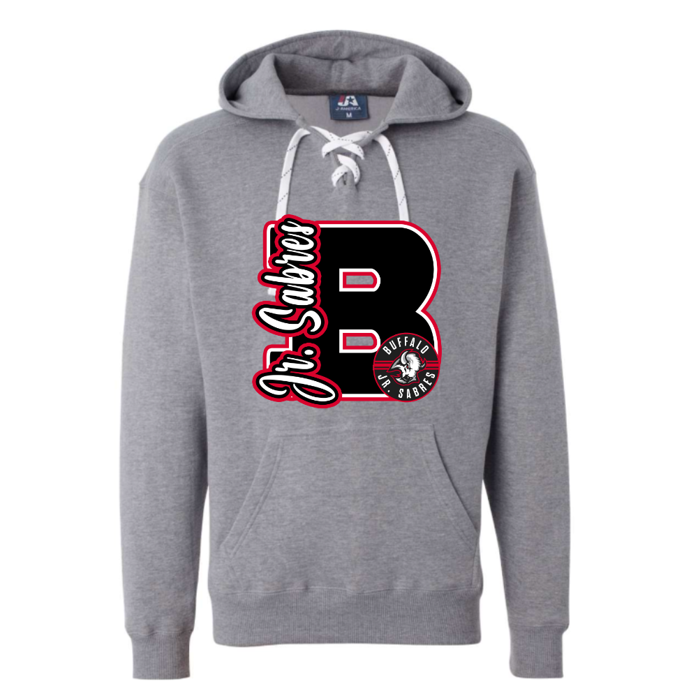 Jr. Sabres Red Varsity Letter Adult Sweatshirt