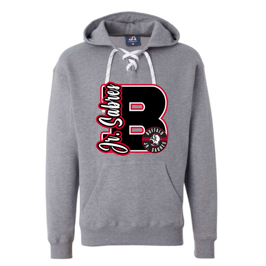 Jr. Sabres Red Varsity Letter Adult Sweatshirt