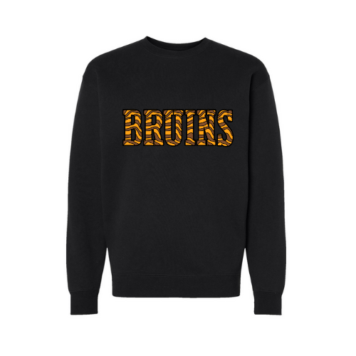 Bruins Striped Print Adult Sweatshirt