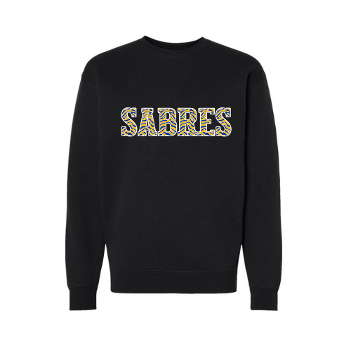 Jr Sabres Blue Striped Print Adult Sweatshirt