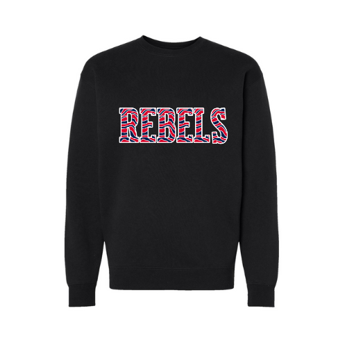 Rebels Striped Print Adult Sweatshirt