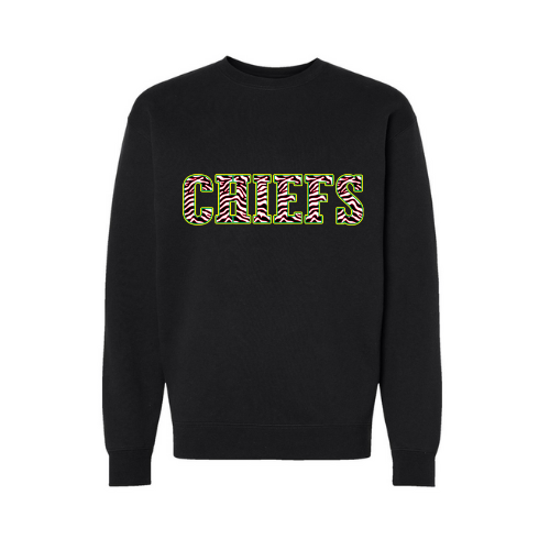 Chiefs Striped Print Adult Sweatshirt