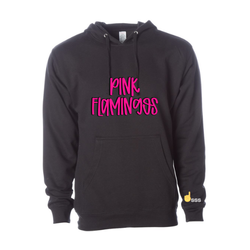 HHD Pink Flamingos Letters Adult Sweatshirt