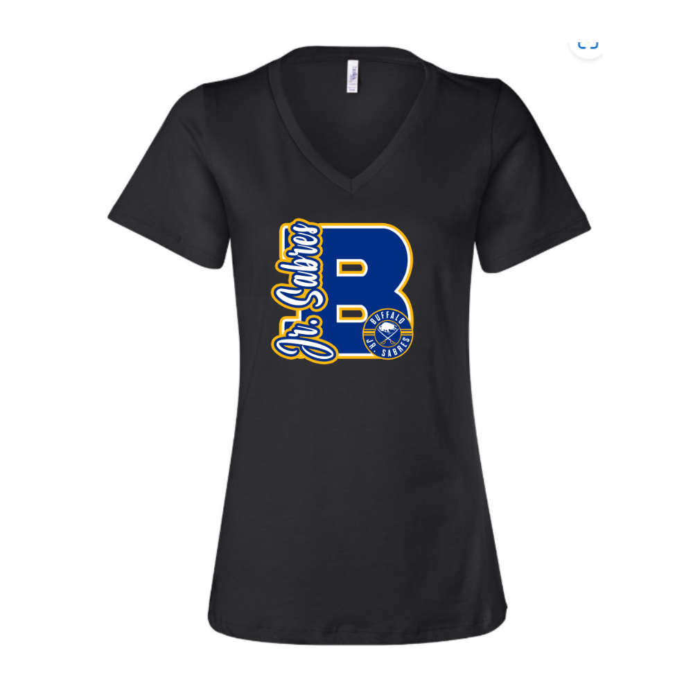 Jr. Sabres Blue Varsity Letter Adult T-shirt