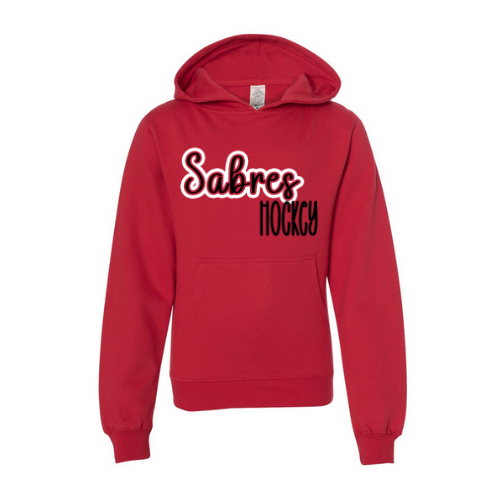 Jr. Sabres Red See-Thru Adult Sweatshirt