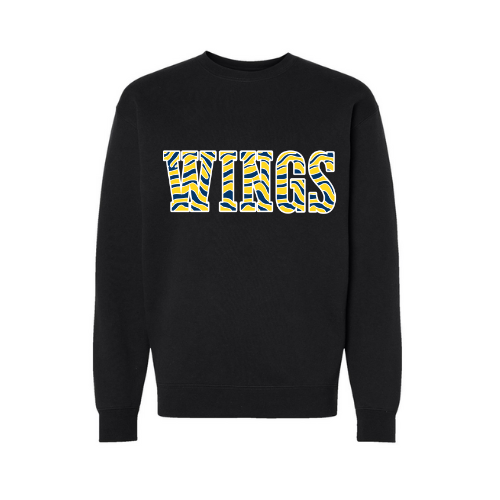 Wings Striped Print Adult Sweatshirt