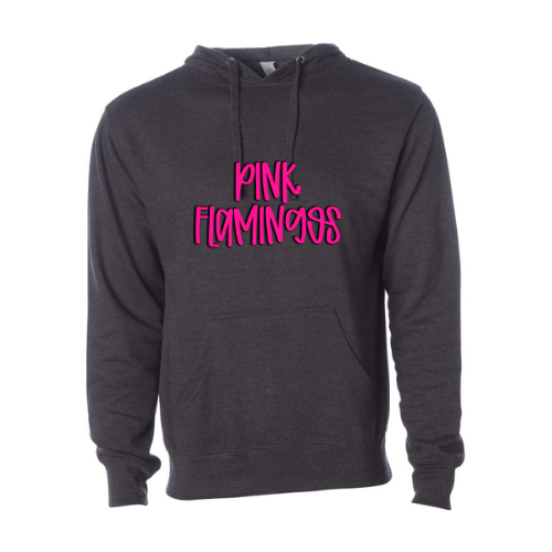 HHD Pink Flamingos Letters Adult Sweatshirt