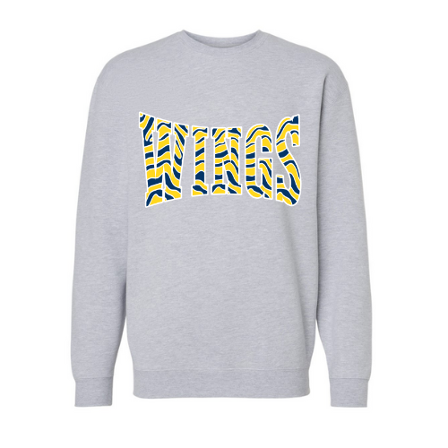 Wings Striped Print Adult Sweatshirt