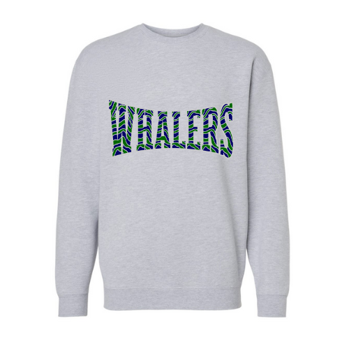 Whalers Striped Print Adult Sweatshirt