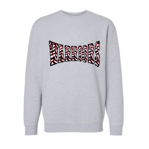 Warriors Striped Print Adult Sweatshirt