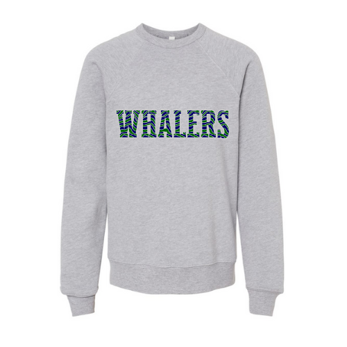 Whalers Striped Print Youth Sweatshirt