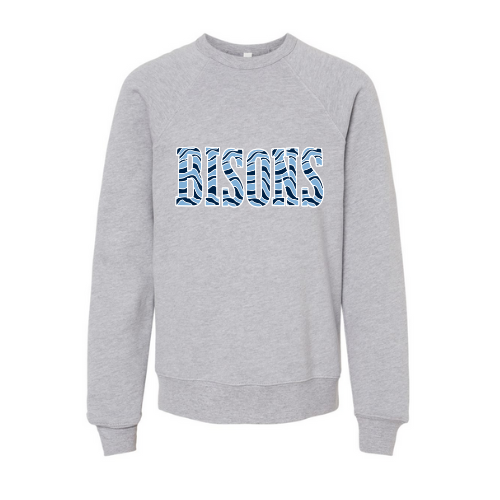 Bisons Striped Print Youth Sweatshirt