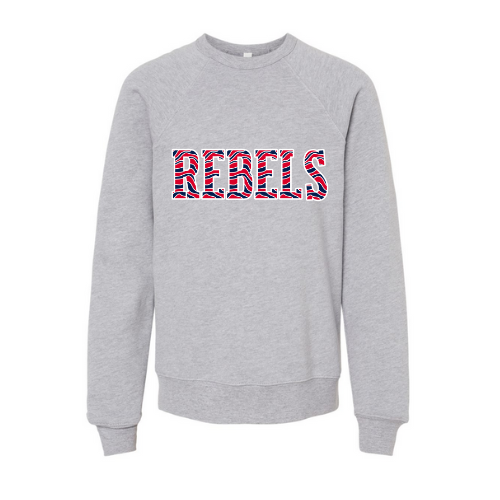Rebels Striped Print Youth Sweatshirt