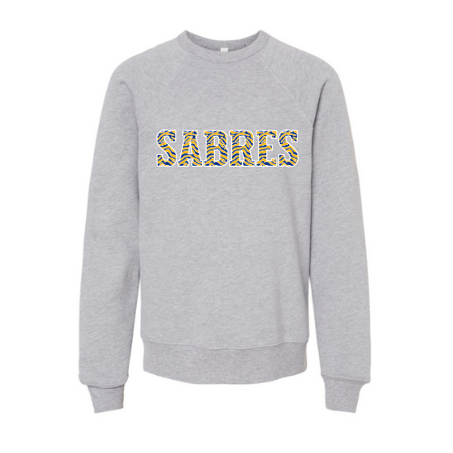 Jr. Sabres Blue Striped Print Youth Sweatshirt