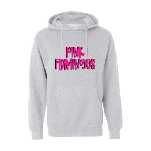 HHD Pink Flamingos Letters Adult Sweatshirt