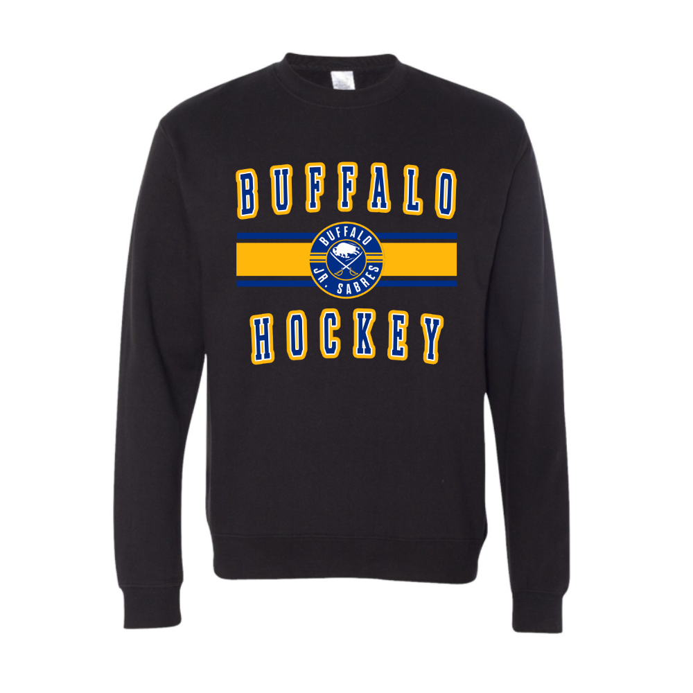 Jr Sabres Blue Stripe Adult Sweatshirt