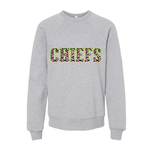 Chiefs Striped Print Youth Sweatshirt