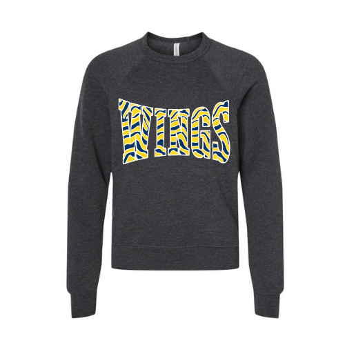 Wings Striped Print Youth Sweatshirt