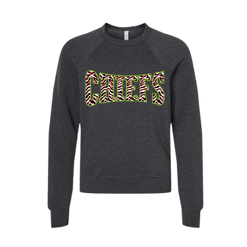 Chiefs Striped Print Youth Sweatshirt