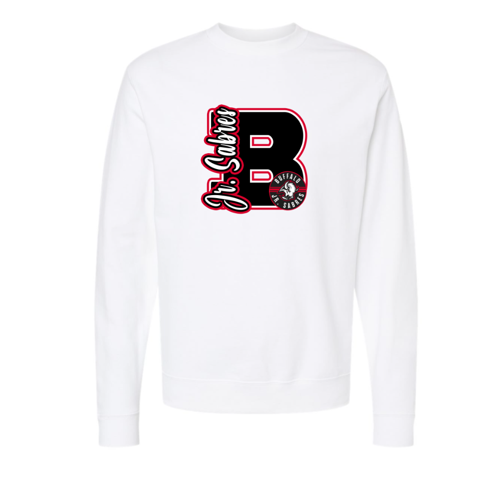 Jr. Sabres Red Varsity Letter Adult Sweatshirt