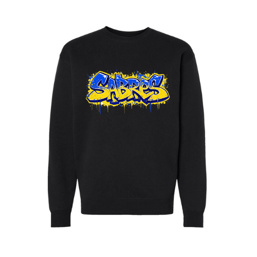 Jr. Sabres Blue Grafitti Adult Sweatshirt