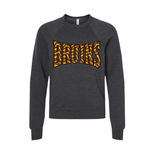 Bruins Striped Print Youth Sweatshirt
