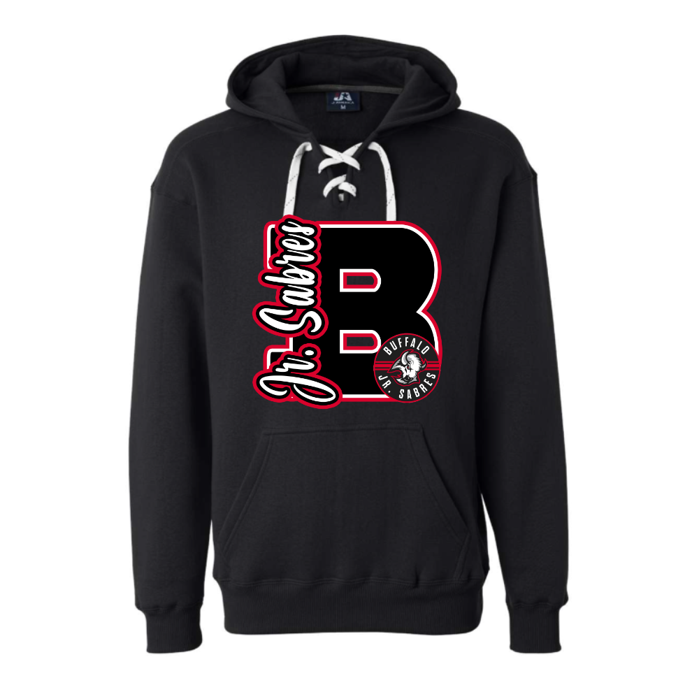 Jr. Sabres Red Varsity Letter Adult Sweatshirt