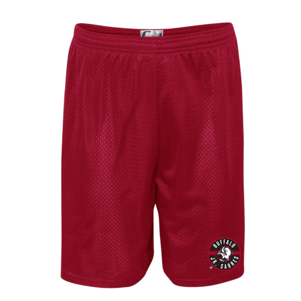 Jr Sabres Red Adult Mesh Shorts