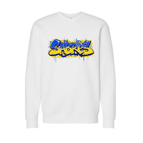 Jr. Sabres Blue Grafitti Adult Sweatshirt