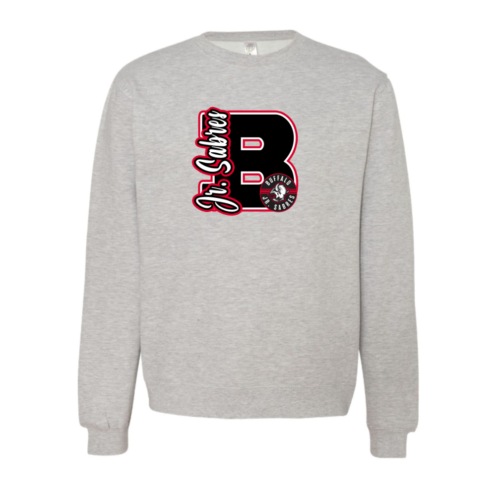 Jr. Sabres Red Varsity Letter Adult Sweatshirt