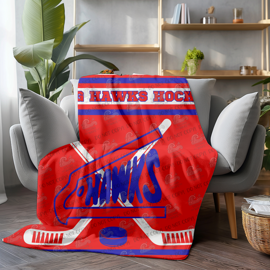 Hawks Blanket with Stripes