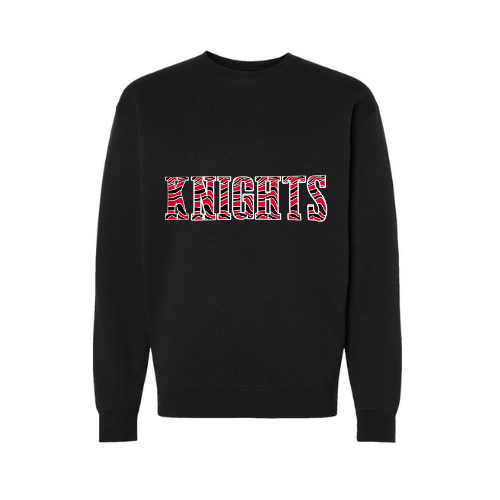 Knights Striped Print Adult Sweatshirt