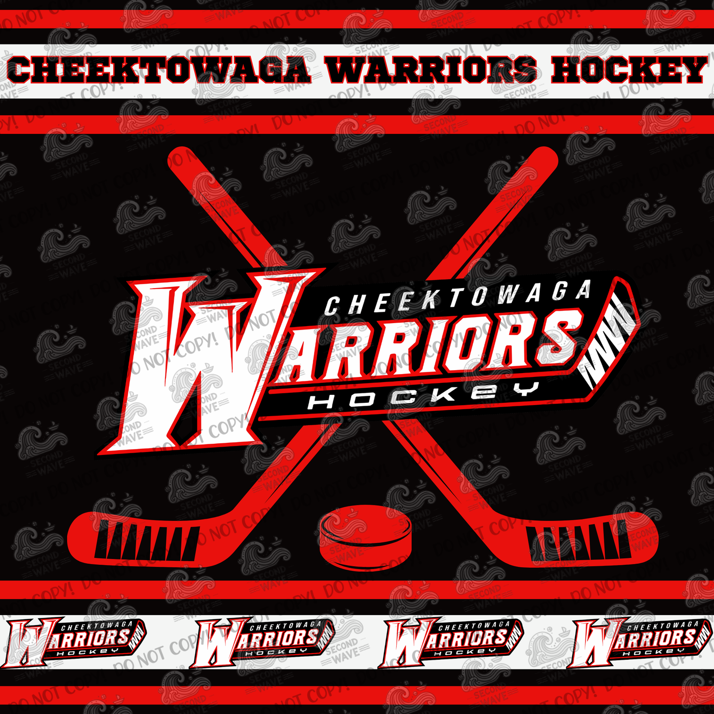 Warriors Blanket with Stripes