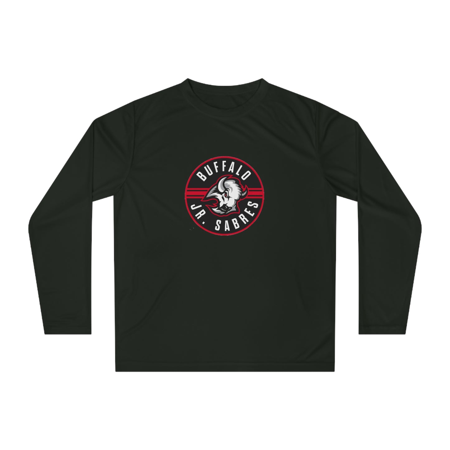 Jr Sabres Red Youth Long Sleeve Performance Shirt