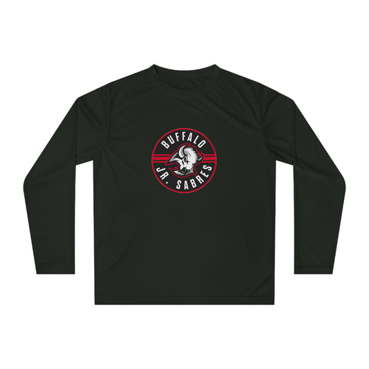 Jr Sabres Red Youth Long Sleeve Performance Shirt