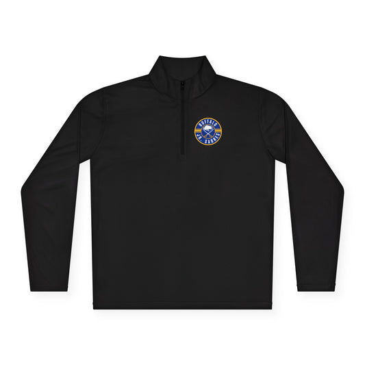 Jr Sabres Blue Adult Performance Quarter Zip Pullover