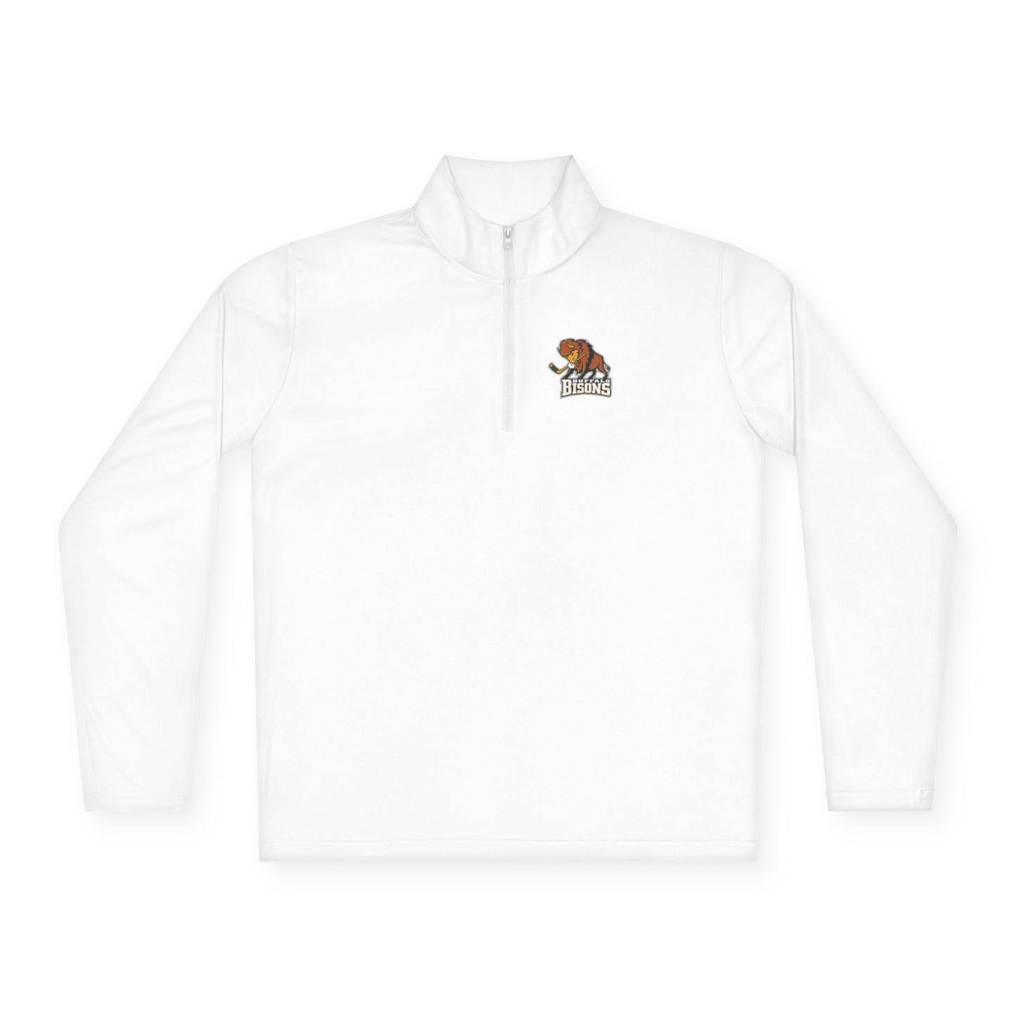 Bison logo Adult Performance Quarter Zip Pullover