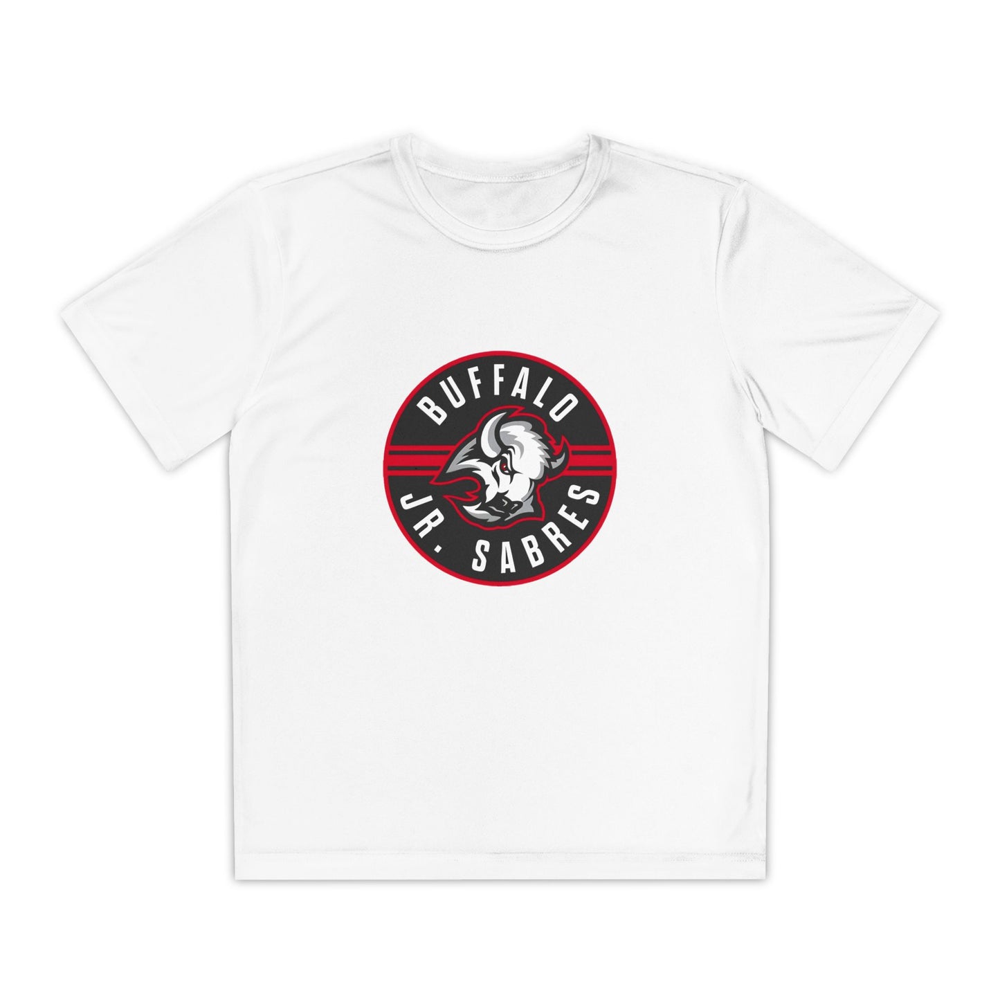 Jr Sabres Red Youth Short Sleeve Performance Shirt