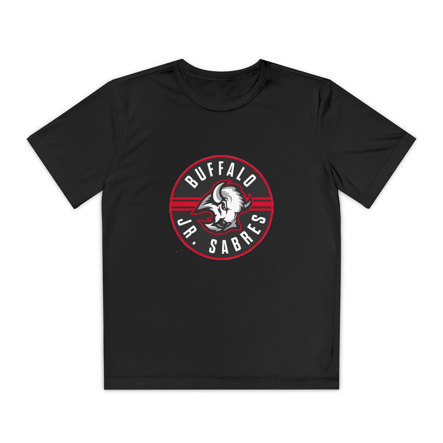 Jr Sabres Red Youth Short Sleeve Performance Shirt